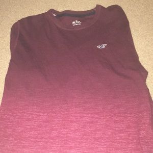 Red ombré Hollister long sleeve T-shirt